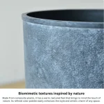 Textured Pedestal Bowl Plastic Planter - Image 15