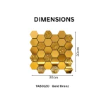 STC Modern Geometric Beveled Edge Self-Adhesive Wall Mirror Tiles Hexa Luxe - Image 9