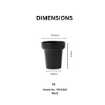 Minimalist Mini Pedestal Round Plastic Planter Black - Image 2
