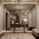 STC Ultra Modern Vertical Asymmetric Beveled Lattice Feature Wall Mirror Tiles - Image 8