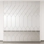 Pattern Beveled Lattice Feature Wall Mirror Tiles