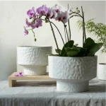 Classic Round Plastic Planter White