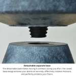 Textured Pedestal Plastic Planter - Image 16