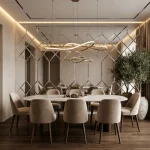 STC Ultra-Modern Diamond Pattern Beveled Lattice Feature Wall Mirror Tiles - Image 3