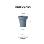 Minimalist Mini Pedestal Round Plastic Planter Blue Gray - Image 2