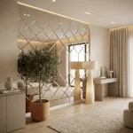 STC Ultra-Modern Diamond Pattern Beveled Lattice Feature Wall Mirror Tiles - Image 4