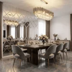 STC Ultra-Modern Diamond Pattern Beveled Lattice Feature Wall Mirror Tiles - Image 6