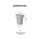 Minimalist Mini Pedestal Round Plastic Planter Light Gray - Image 3
