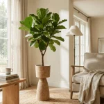 Textured Pedestal Plastic Planter - Image 9