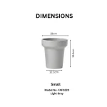 Minimalist Mini Pedestal Round Plastic Planter Light Gray - Image 2