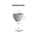 Minimalist Mini Classic Round Plastic Planter light Gray - Image 2