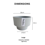 Minimalist Mini Classic Round Plastic Planter light Gray - Image 4
