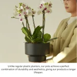 Minimalist Mini Classic Round Plastic Planter White - Image 11