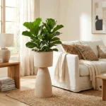 Textured Pedestal Plastic Planter - Image 12