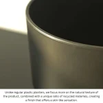 Minimalist Mini Classic Round Plastic Planter light Gray - Image 10