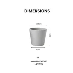 Minimalist Mini Wide Rim Round Planter Light Gray - Image 2