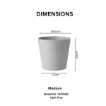 Minimalist Mini Wide Rim Round Planter Light Gray - Image 4