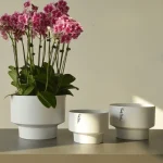 Classic Round Plastic Planter White