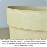 Textured Tapered Rim Plastic Planter Light Gray - Image 14
