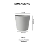 Minimalist Mini Wide Rim Round Planter Light Gray - Image 5