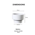 Minimalist Mini Classic Round Plastic Planter White - Image 3