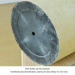 Textured Tapered Rim Plastic Planter Light Gray - Image 15