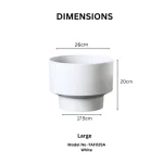 Minimalist Mini Classic Round Plastic Planter White - Image 4