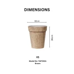 Textured Tapered Rim Plastic Planter Brown - Image 2