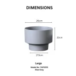Minimalist Mini Classic Round Plastic Planter Blue Gray - Image 4