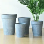 Rim Plastic Planter Light Gray