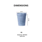 Textured Tapered Rim Plastic Planter Light Gray - Image 2