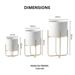Nordic Luxe Metal Plant Stand Set - Image 2