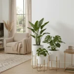 Nordic Luxe Metal Plant Stand Set - Image 4