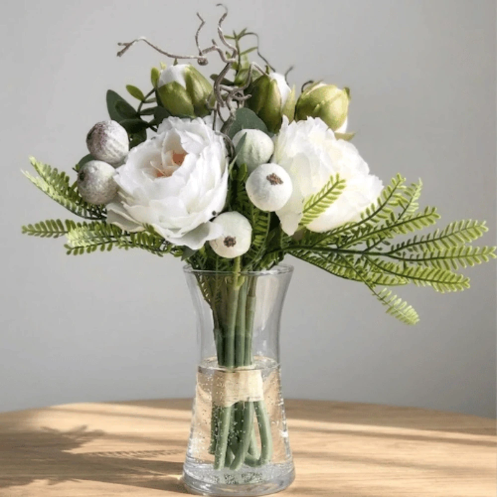 006-200 White Garden Flower Arrangement