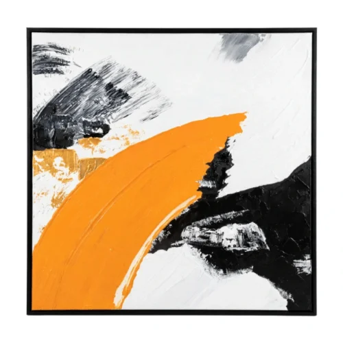 Amber Flow – Hand-Painted Abstract Oil Painting