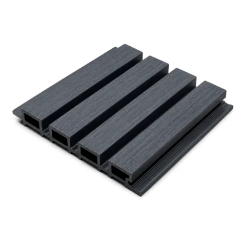 Outdoor WPC Fluted Wall Panel - Charcoal Gray