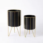 Black Aura Metal Plant Stand Set - Image 3