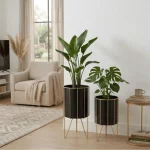 Black Aura Metal Plant Stand Set - Image 4