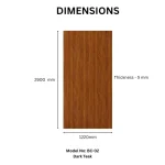 STC Luxurious Wood Finish Bamboo Charcoal Wall Sheet – Dark Teak BC-02 - Image 3
