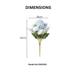 Artificial Peony Hydrangea Button Mum Bouquet - Image 22