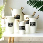 Vintage Rope Handle Flower Bucket - Image 11