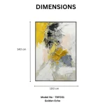 Golden Echo – Hand-Painted Contemporary Abstract Oil Painting - Image 3