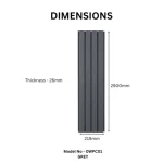 STC Premium Outdoor WPC Fluted Wall Panel - Charcoal Gray - Image 2