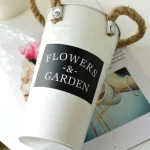 Vintage Rope Handle Flower Bucket - Image 12
