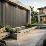 STC Premium Outdoor WPC Fluted Wall Panel - Charcoal Gray - Image 3