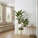 Golden Halo Triple Planter Stand - Image 4
