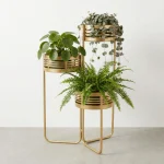 Orbit Gold Triple Planter Stand