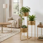 Orbit Gold Triple Planter Stand - Image 5