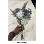 Artificial Blue & Ivory Garden Bouquet - Image 7