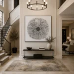 Celestial Burst Hand-Painted Abstract Oil Painting - Image 4